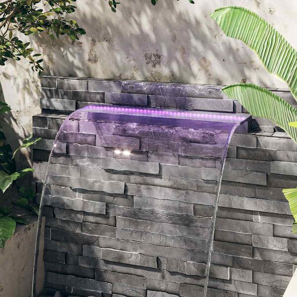 Přelivový vodopád s RGB LED osvětlením akryl 90 cm 151404