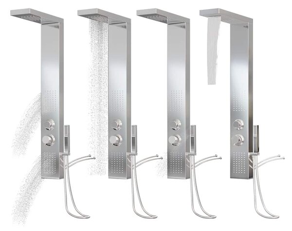 Sprchový panel set z nerezové oceli čtvercový 151414