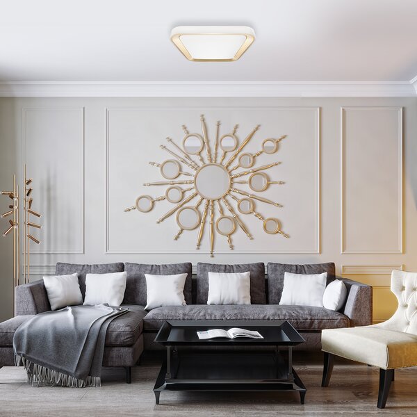 Stropní LED svítidlo Quadro, 1x LED 38w, 3000-6000k, g, s ovladačem