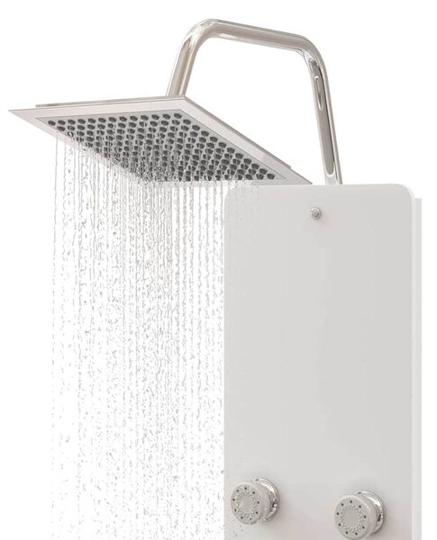 Sprchový panel skleněný 25 x 47,5 x 130 cm bílý 151419