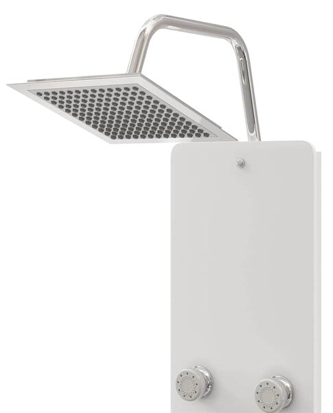 Sprchový panel skleněný 25 x 47,5 x 130 cm bílý 151419