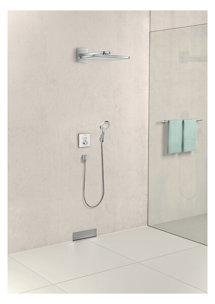 Hansgrohe ShowerSelect Glass Termostat pod omítku pro 2 spotřebiče, bílá/chrom 15738400