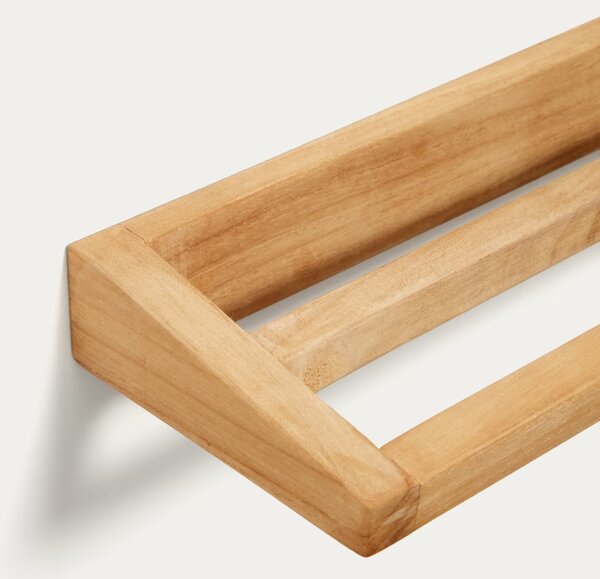 Teakový věšák na ručníky Kave Home Kenta 40 x 15 cm