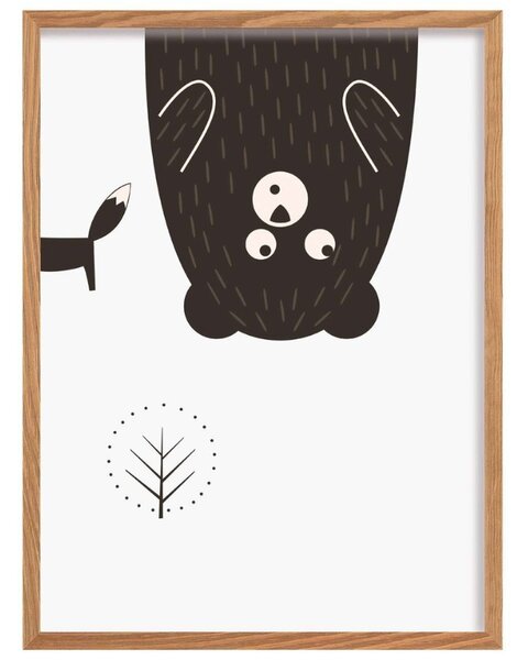 Yellow Tipi Dětský obraz Scandi Forest bear II. 40 x 30 cm