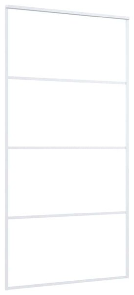Posuvné dveře ESG sklo a hliník 102,5 x 205 cm bílé 151664