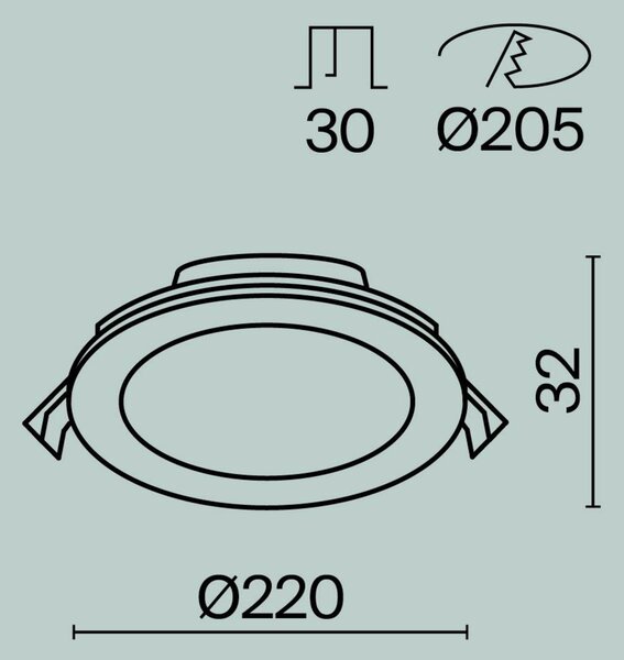 MAYTONI Vestavné svítidlo Stockton 18W IP 44 DL017-6-L18W3-4-6K