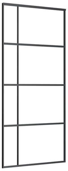 Posuvné dveře ESG sklo a hliník 90 x 205 cm černé 151682