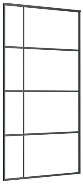 Posuvné dveře ESG sklo a hliník 102,5 x 205 cm černé 151686