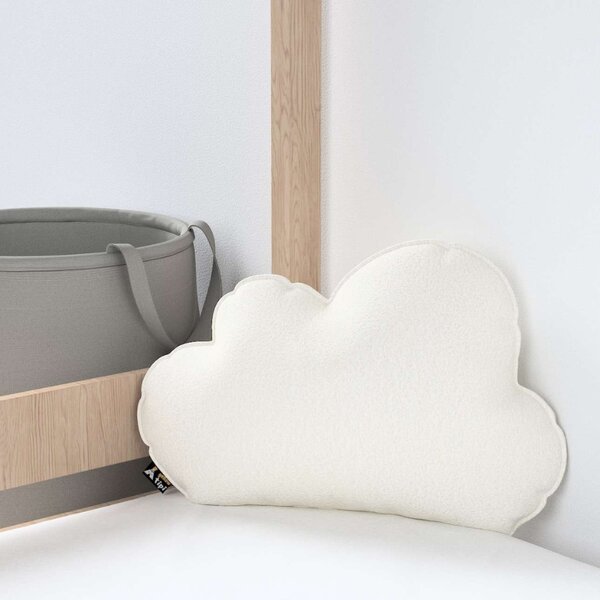 Yellow Tipi Bílý bouclé polštář ve tvaru mráčku Soft Cloud 55 cm