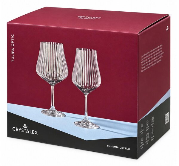 Crystalex sklenice na víno Tulipa Optic 450 ml 6 ks