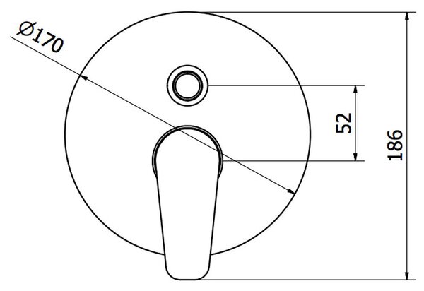Teorema Slyce - vanová baterie pod omítku, komplet, chrom 9C010