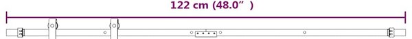Kování pro posuvné dveře skříně uhlíková ocel bílé 122 cm 151697