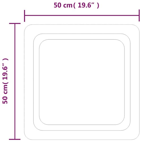 Koupelnové zrcadlo s LED osvětlením 50x50 cm 151777