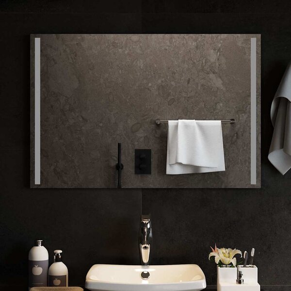 Koupelnové zrcadlo s LED osvětlením 90 x 60 cm 151752
