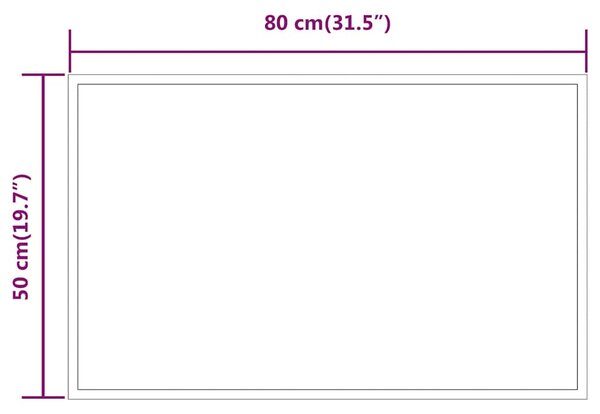 Koupelnové zrcadlo s LED osvětlením 80x50 cm 151767