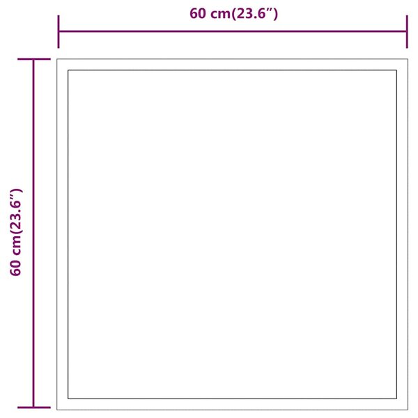 Koupelnové zrcadlo s LED osvětlením 60 x 60 cm 151759