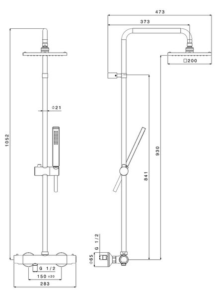 Alpi Basic - Termostatický sprchový systém, chrom 11SP2151