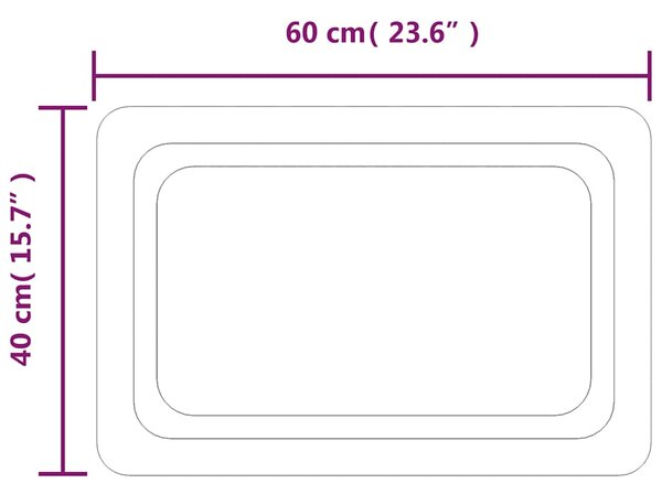 Koupelnové zrcadlo s LED osvětlením 60x40 cm 151782