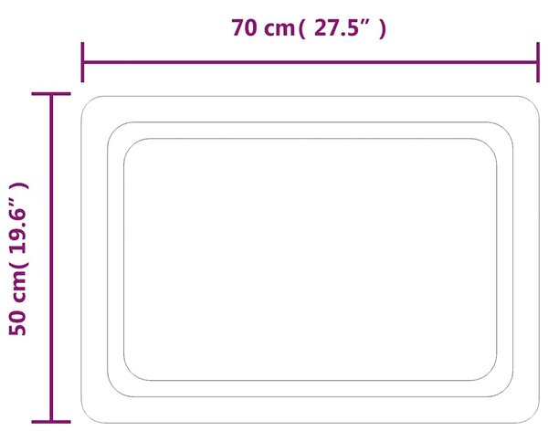 Koupelnové zrcadlo s LED osvětlením 70x50 cm 151784