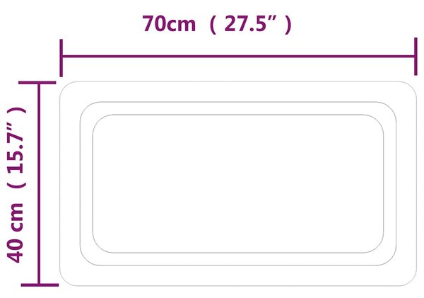 Koupelnové zrcadlo s LED osvětlením 70x40 cm 151783