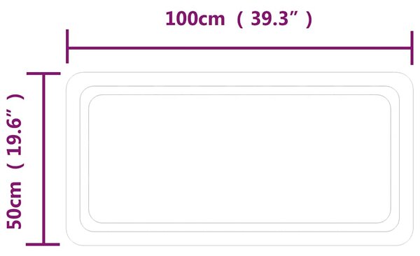 Koupelnové zrcadlo s LED osvětlením 100x50 cm 151792