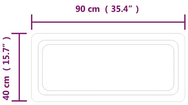 Koupelnové zrcadlo s LED osvětlením 90x40 cm 151788