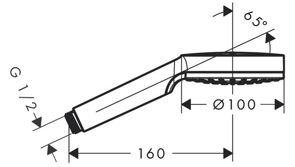 Hansgrohe Crometta ruční sprcha 1jet, bílá/chrom 26331400