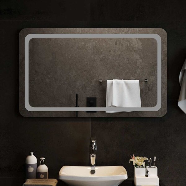 Koupelnové zrcadlo s LED osvětlením 100x60 cm 151793