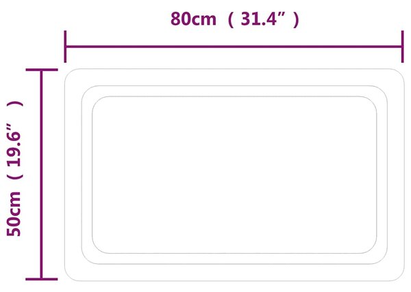 Koupelnové zrcadlo s LED osvětlením 80x50 cm 151786