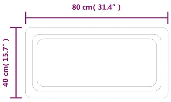 Koupelnové zrcadlo s LED osvětlením 80 x 40 cm 151785