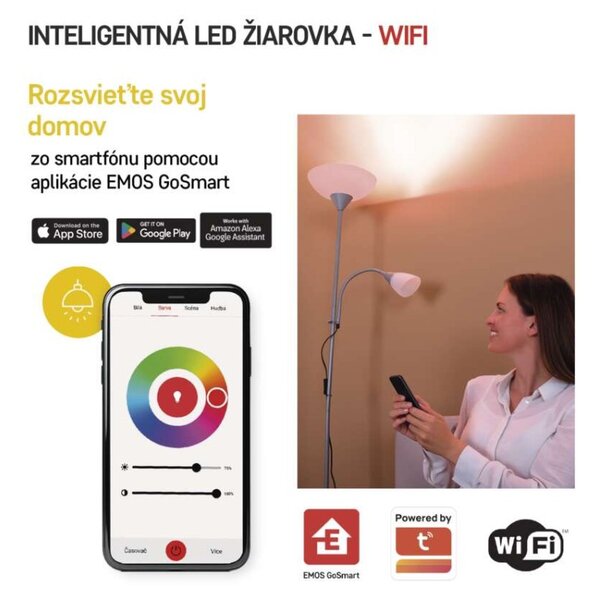 Emos ZQW516R LED žárovka E27 GoSmart A65 14W 1400lm 2700–6500K