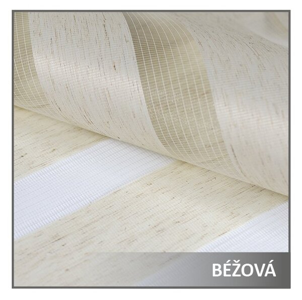 Dekodum Roleta den a noc v antracitové kazetě premium, barva látky Béžová Šířka (cm): 30, Výška (cm): Standardní (do 150 cm), Strana mechanismu: Levá