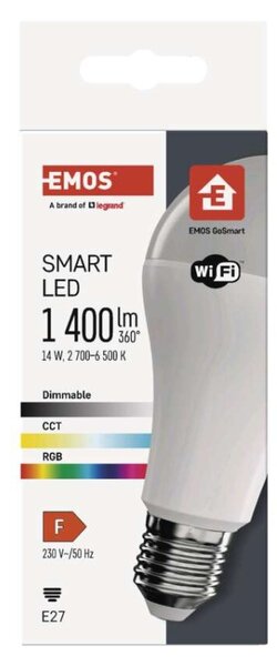 Emos ZQW516R LED žárovka E27 GoSmart A65 14W 1400lm 2700–6500K