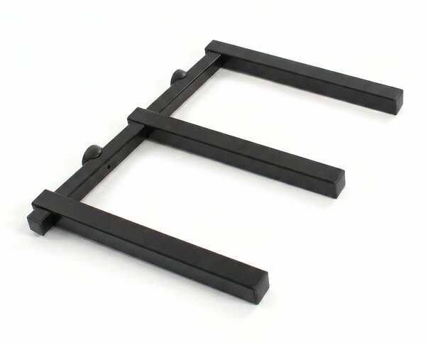 Nástěnný regál na dřevo a dlouhý materiál, 3 úrovně, 350 × 410 mm (2 ks)