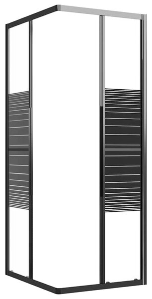 Sprchový kout s pruhovaným vzorem ESG 90 x 70 x 180 cm černý 151850
