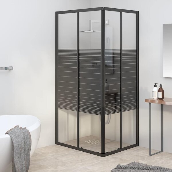 Sprchový kout s pruhovaným vzorem ESG 90 x 70 x 180 cm černý 151850