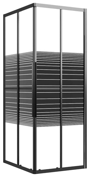 Sprchový kout s pruhovaným vzorem ESG 90 x 70 x 180 cm černý 151850