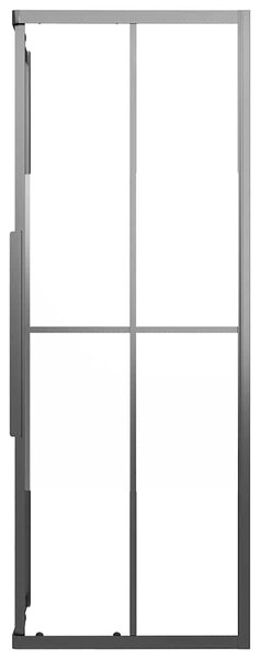Sprchový kout napůl mléčné ESG 80 x 80 x 180 cm černý 151853