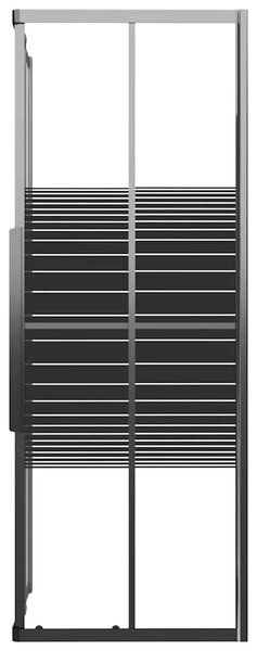 Sprchový kout s pruhovaným vzorem ESG 90 x 70 x 180 cm černý 151850