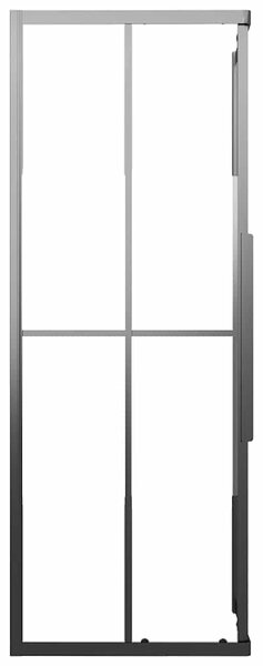 Sprchový kout napůl mléčné ESG 80 x 80 x 180 cm černý 151853