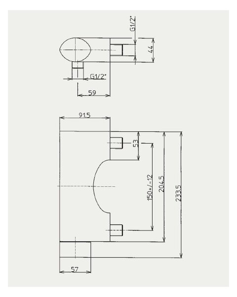 Teorema Tamo 2 - Sprchová baterie nástěnná, chrom TETO6d210