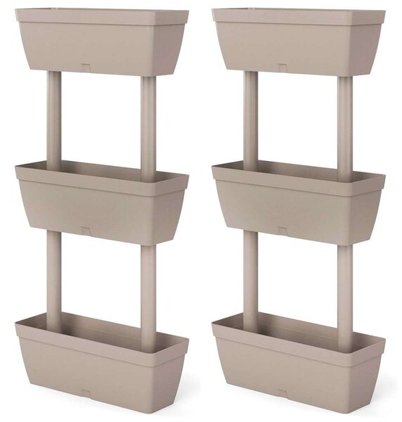 Zahradní truhlíky 6 ks 100 cm taupe 151825