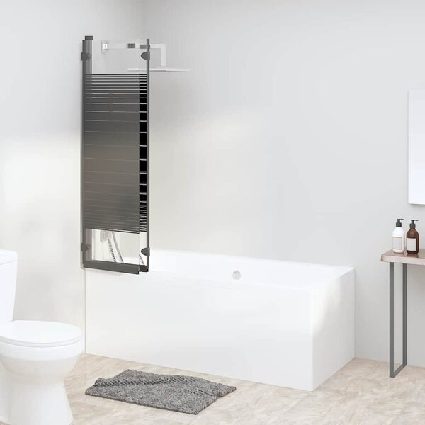 Skládací sprchová zástěna 3 panely 130 x 130 cm ESG černá 151864