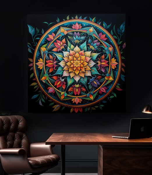 Obraz na plátně - Mandala Síla FeelHappy.cz Vyberte rozměr (Šířka/Výška): 40 x 40 cm