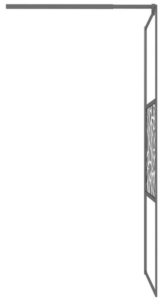 Zástěna do průchozí sprchy 90x195 cm ESG / kamenný design černá 151881