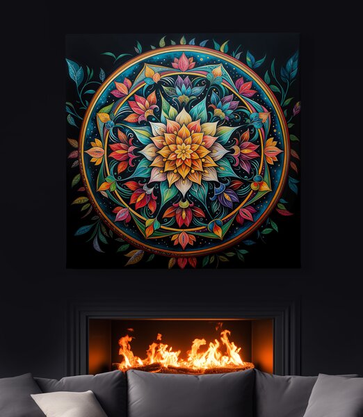 Obraz na plátně - Mandala Síla FeelHappy.cz Vyberte rozměr (Šířka/Výška): 40 x 40 cm