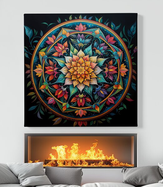 Obraz na plátně - Mandala Síla FeelHappy.cz Vyberte rozměr (Šířka/Výška): 40 x 40 cm