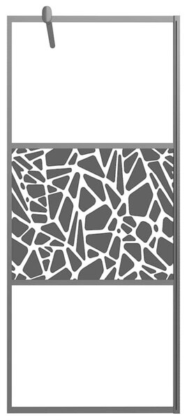 Zástěna do průchozí sprchy 90x195 cm ESG / kamenný design černá 151881