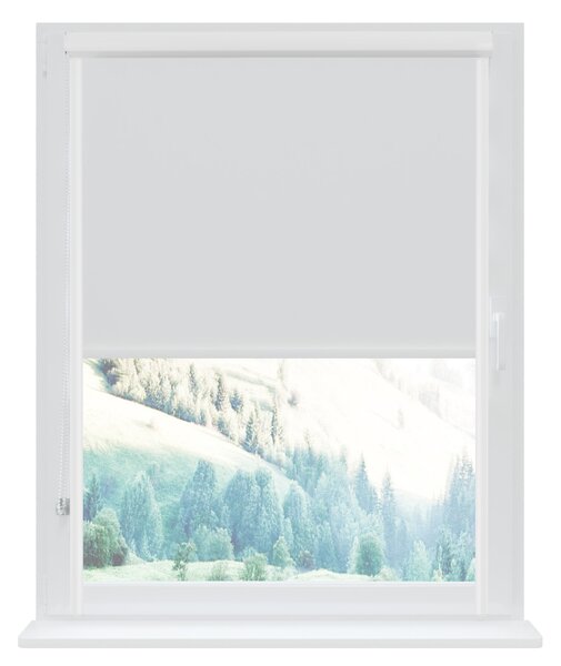 Dekodum Klasická mini roleta v bílé kazetě, barva látky Bílá Šířka (cm): 53, Výška (cm): Standardní (do 150 cm), Strana mechanismu: Práva