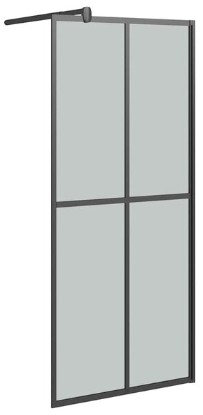 Zástěna do průchozí sprchy 90 x 195 cm tmavé tvrzené sklo 151885